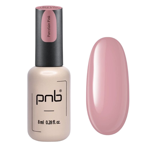 База відновлююча з нейлоновими волокнами PNB Revital Fiber Base Porcelain Pink Hema Free 8 мл, фото 1