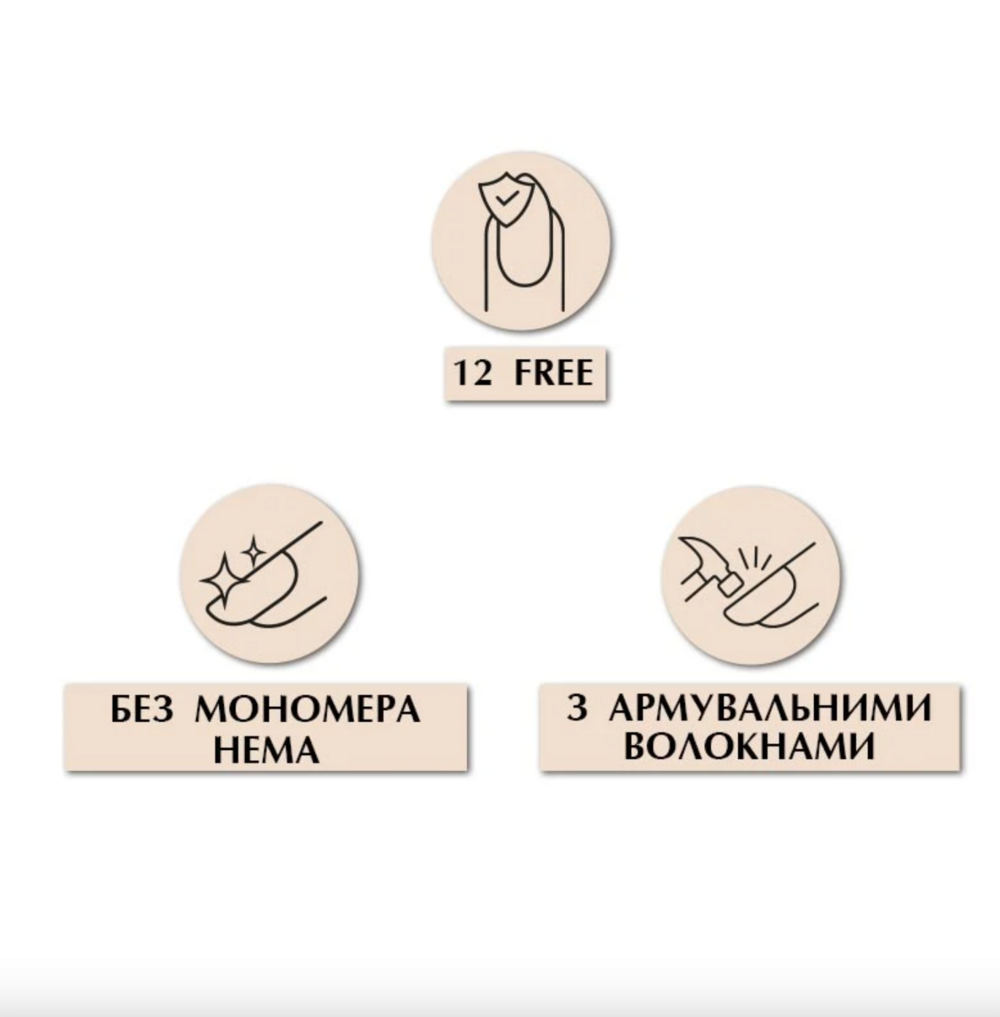 База відновлююча з нейлоновими волокнами PNB Revital Fiber Base Porcelain Pink  Hema Free 30 мл, фото 4