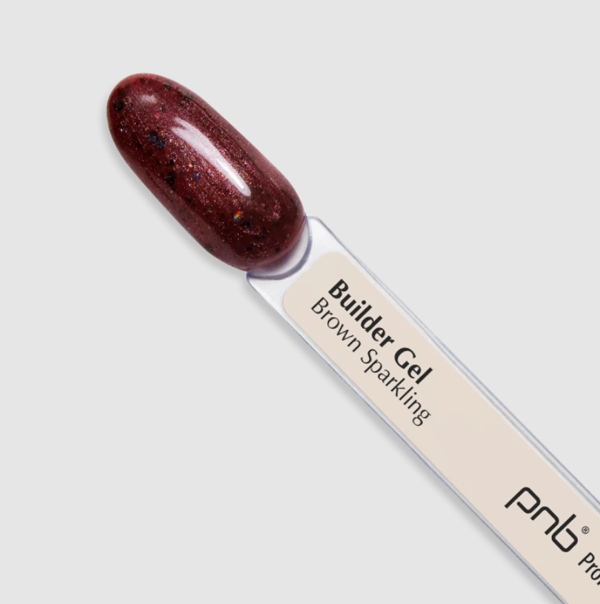 Гель моделюючий PNB Builder Gel Last Chance Brown Sparkling 15 мл, фото 2