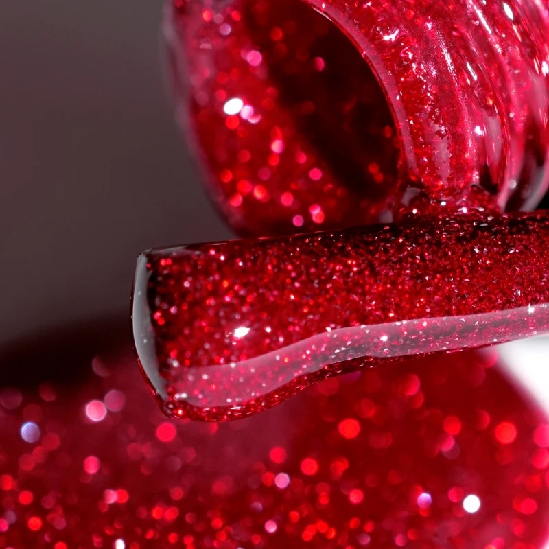 Гель-лак світловідбивний PNB ReflectiveShock Effect №07 Red 8 мл, фото 2