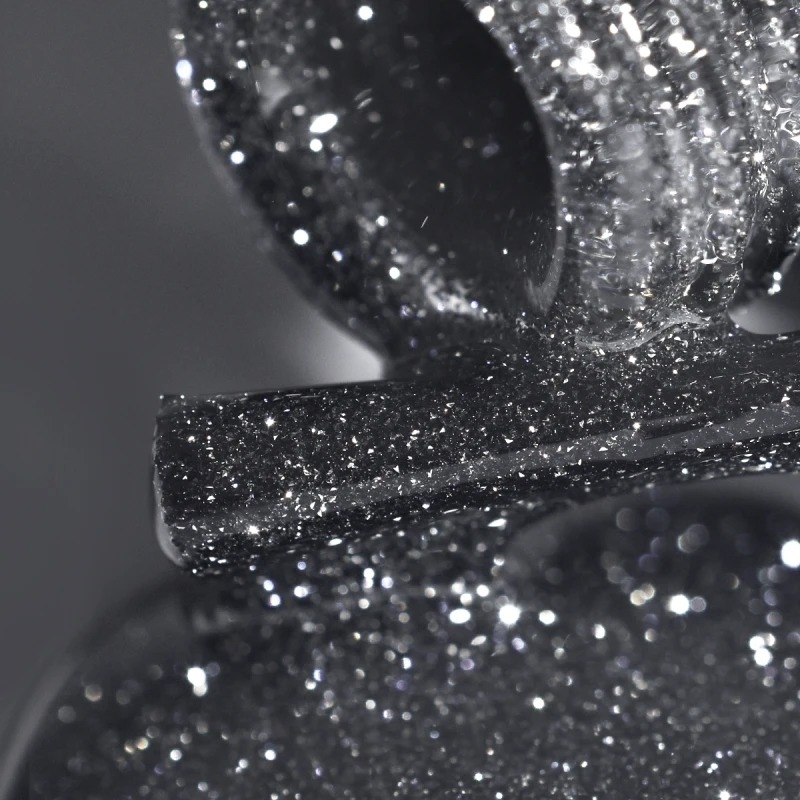 Гель-лак світловідбивний PNB ReflectiveShock Effect №09 Crystal Black 8 мл, фото 2