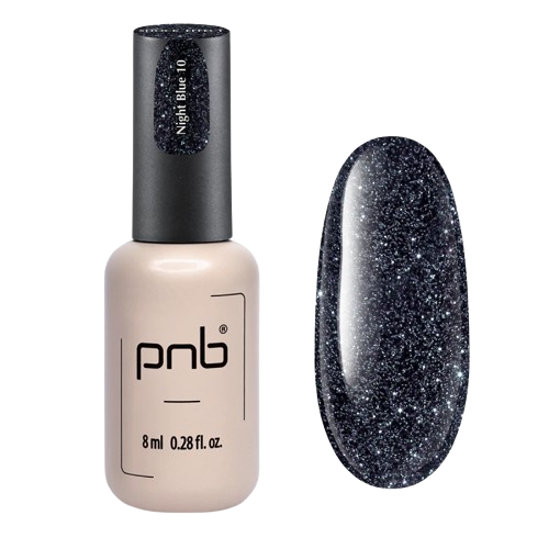  Гель-лак светоотражающий PNB Reflective Shock Effect №10 Night Blue 8 мл, фото 1