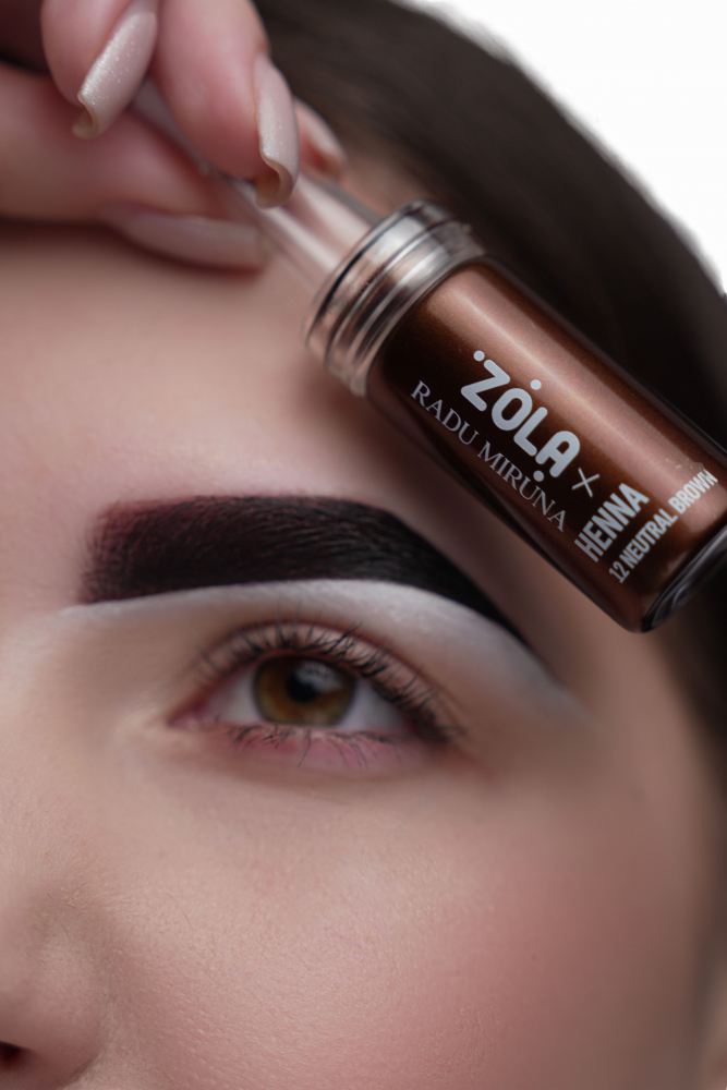 Хна професійна для брів Zola x Radu Miruna №12 Neutral Brown 10 г, фото 4
