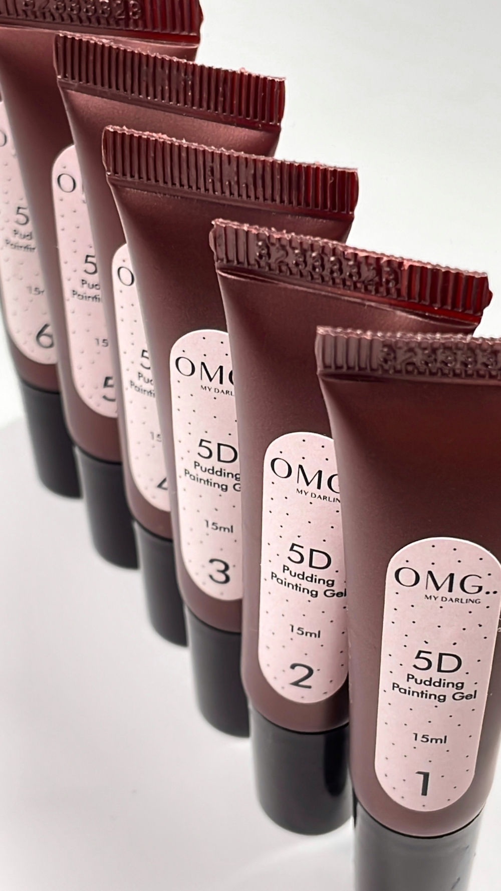 Гель для об'ємних дизайнів OMG..My Darling 5D Pudding №1 Clear 15 мл прозорий, фото 10