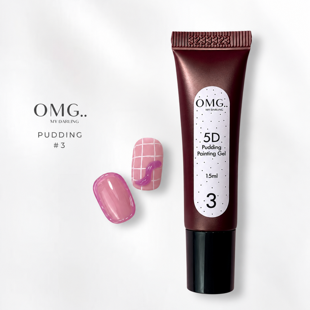 Гель для об'ємних дизайнів OMG..My Darling 5D Pudding №3 Violet 15 мл, фото 1