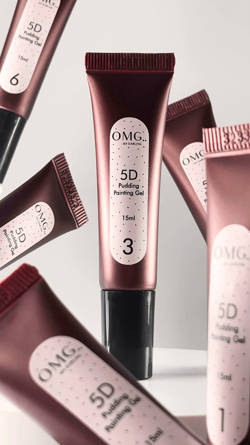 Гель для об'ємних дизайнів OMG..My Darling 5D Pudding №3 Violet 15 мл, фото 3