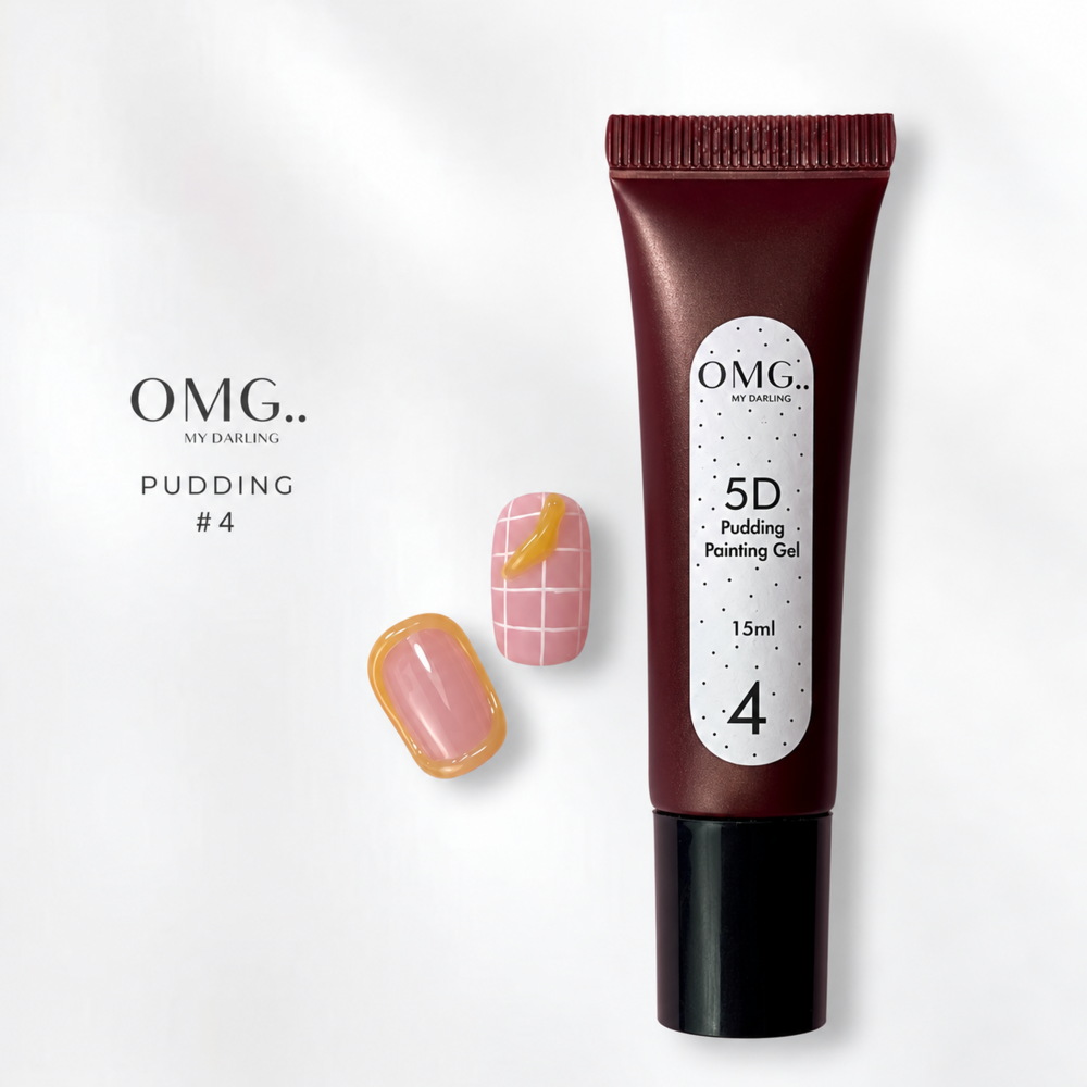 Гель для об'ємних дизайнів OMG..My Darling 5D Pudding №4 Yellow 15 мл, фото 1