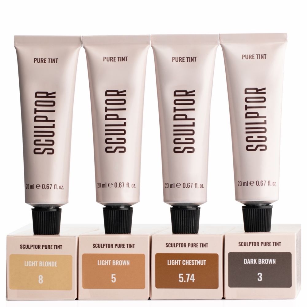Краска для бровей и ресниц Sculptor Pure Tint Light Brown №5 светло-коричневая 20 мл, фото 4