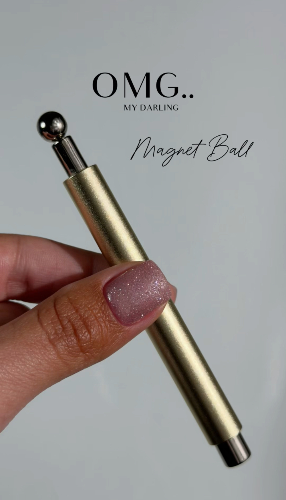 Магніт двосторонній OMG..My Darling Magnet Ball сріблястий, фото 2