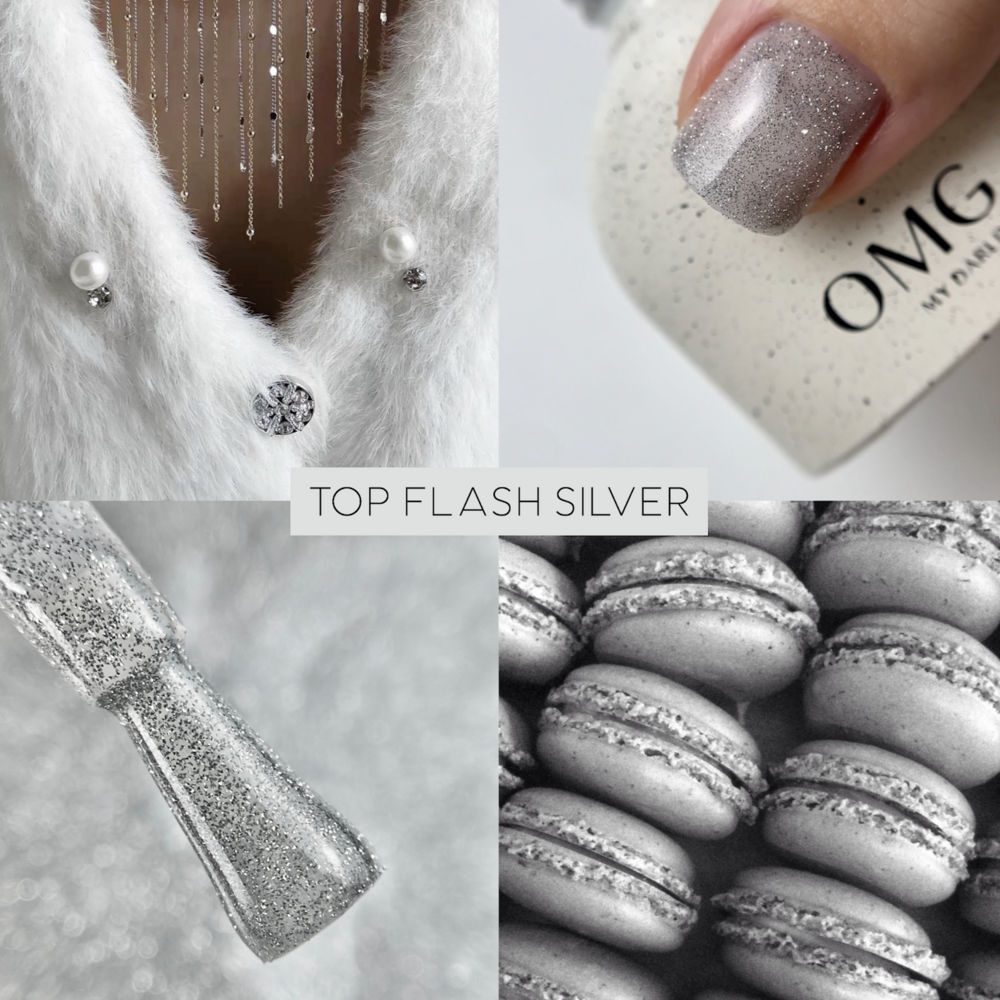 Топ без липкого шару OMG..My Darling Flash Silver 10 мл, фото 3