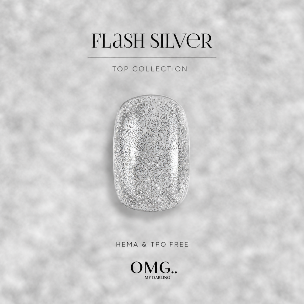 Топ без липкого шару OMG..My Darling Flash Silver 10 мл, фото 4