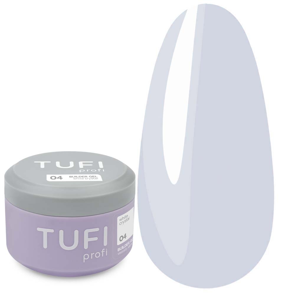 Гель для нарощування TUFI profi Builder Gel №04 White Crystal 30 мл, фото 1