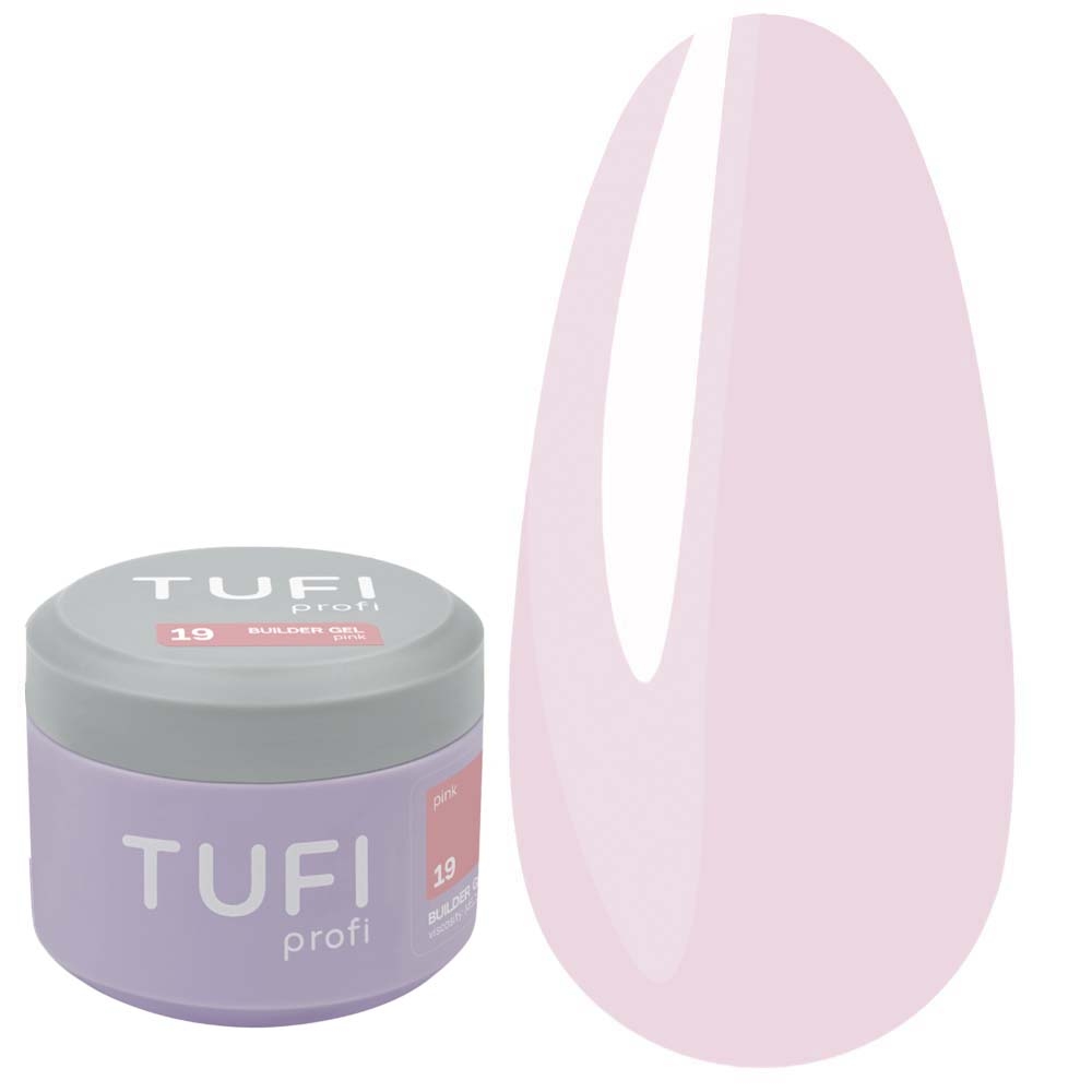 Гель для нарощування TUFI profi Builder Gel №19 Pink 30 мл, фото 1