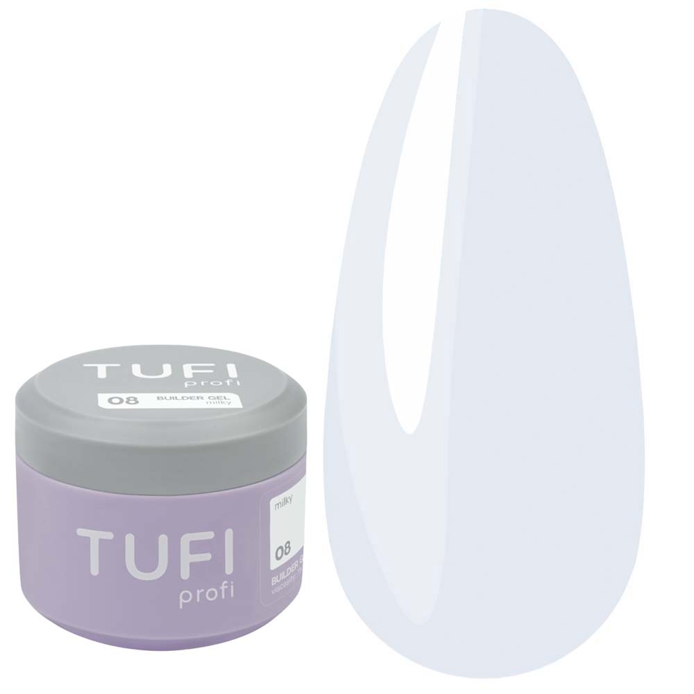 Гель для нарощування TUFI profi Builder Gel №08 Milky 30 мл, фото 1