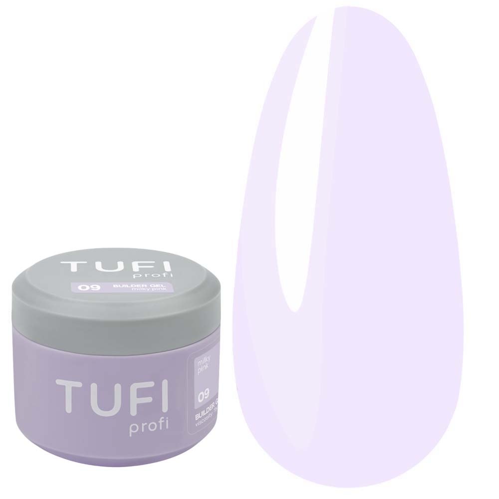 Гель для наращивания TUFI profi Builder Gel №09 Milky Pink 30 мл, фото 1