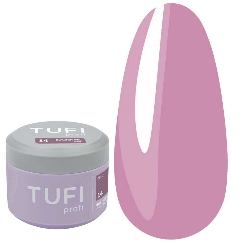 Гель для наращивания TUFI profi Builder Gel №14 Blush 30 мл, фото 1