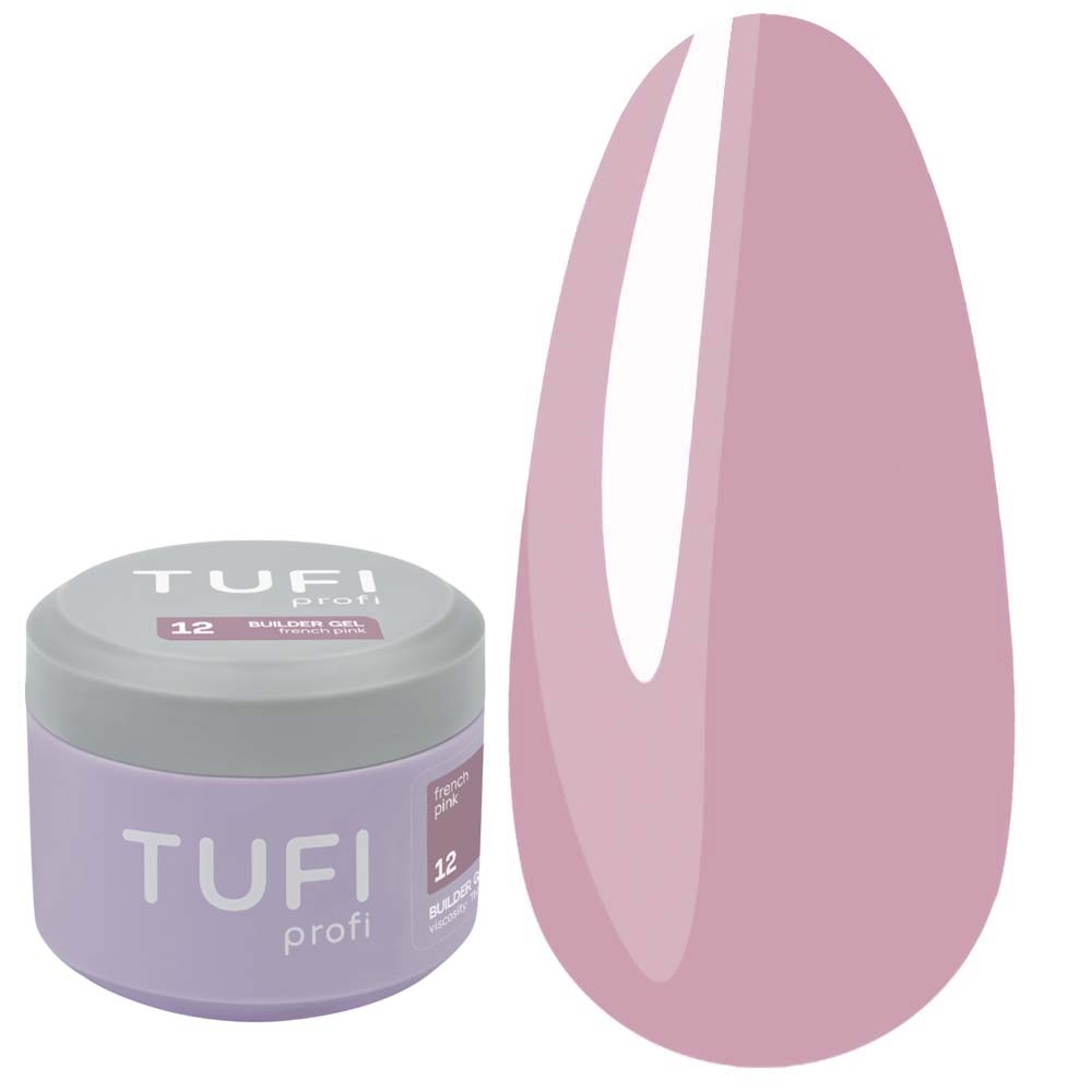 Гель для наращивания TUFI profi Builder Gel №12 French Pink 50 мл, фото 1