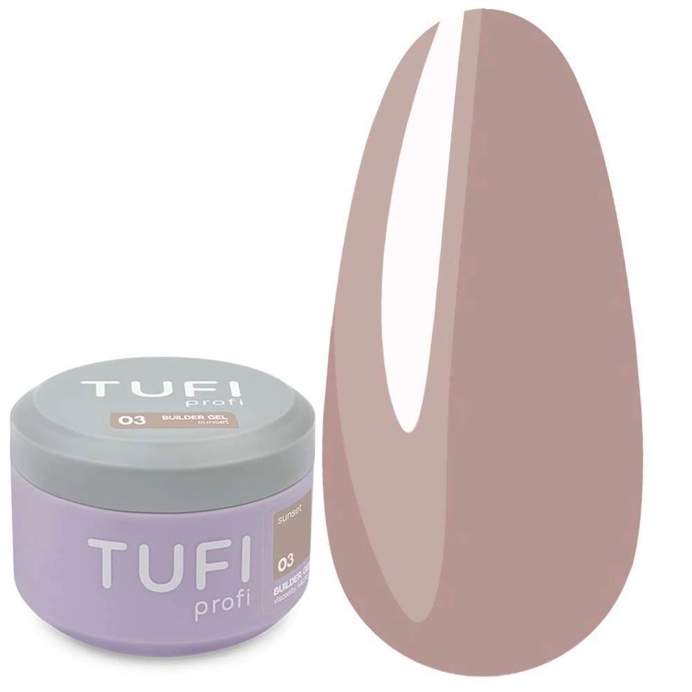 Гель для наращивания TUFI profi Builder Gel №17 Cocoa 50 мл, фото 1