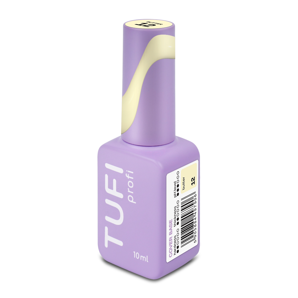 База камуфлирующая TUFI profi Cover base №12 Butter пастельно желтая 10 мл, фото 9