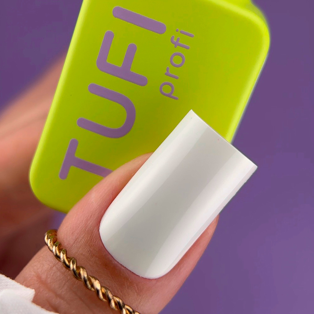 Гель-лак TUFI profi PANTONE №13 Cloud Dancer молочно-серый 10 мл, фото 5