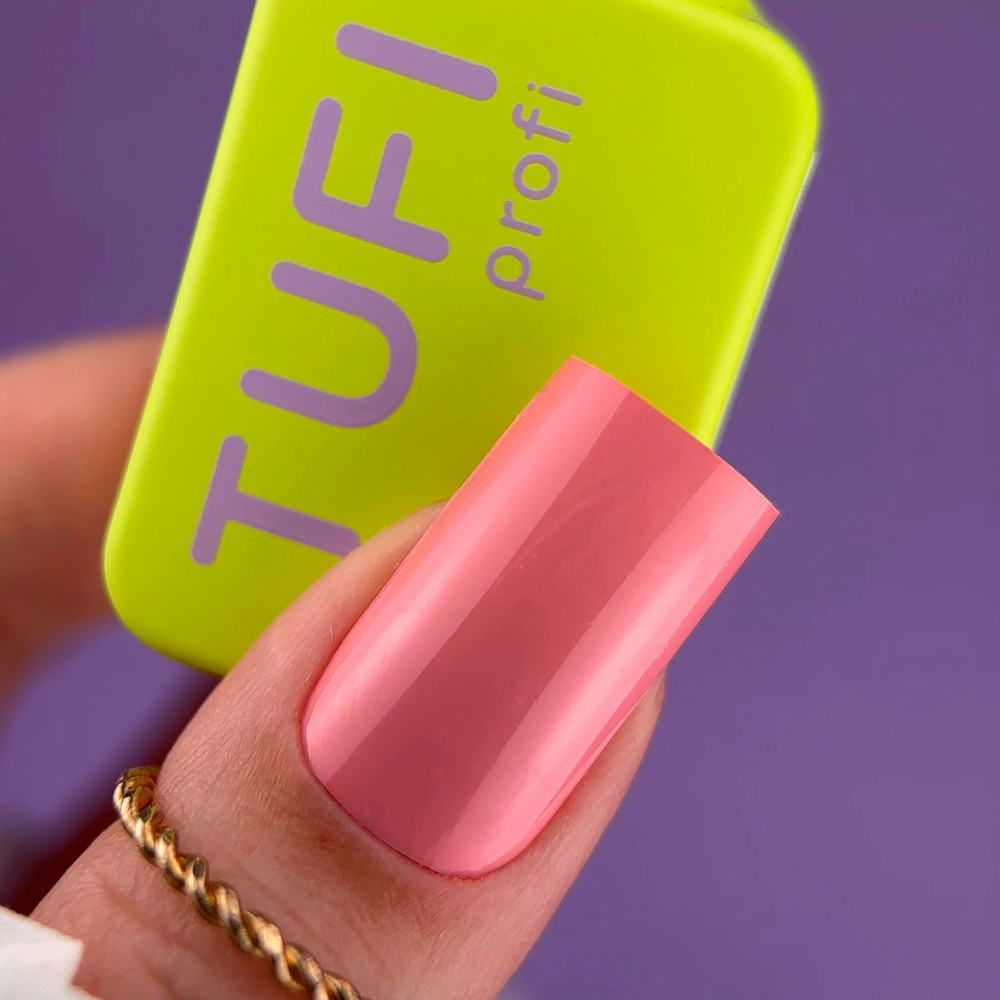 Гель-лак TUFI profi PANTONE №14 Tea Rose пудрово рожевий 10 мл, фото 6