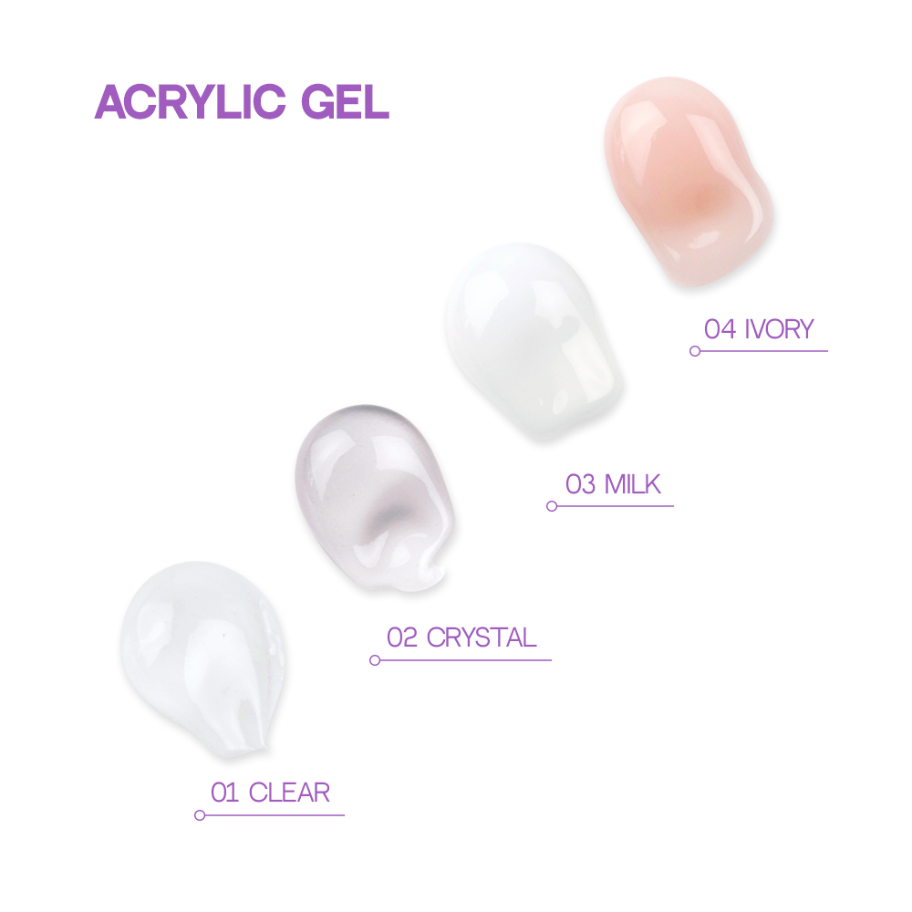 Акригель для наращивания ногтей TUFI profi №02 Crystal 30 г, фото 2