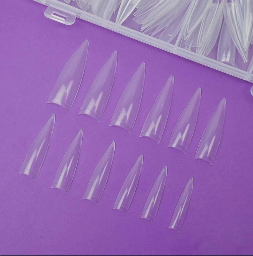 Геловые типсы TUFI profi Half Cover Soft Gel Tips Стилет прозрачные 240 шт, фото 4