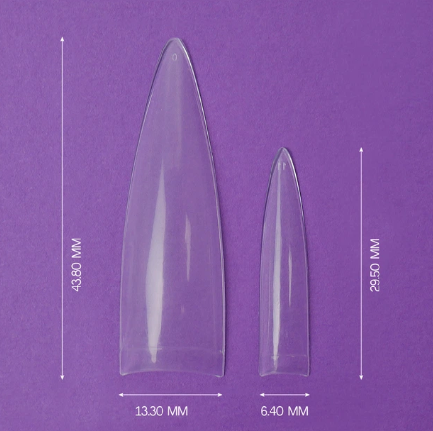 Геловые типсы TUFI profi Half Cover Soft Gel Tips Стилет прозрачные 240 шт, фото 3