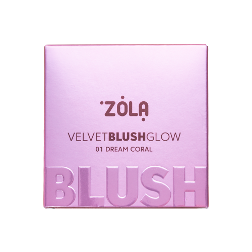 Рум'яна Zola Velvet Blush Glow 01 Dream Coral 8.5 г, фото 3