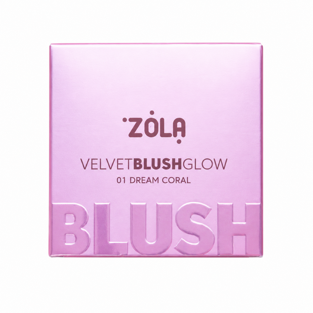 Рум'яна Zola Velvet Blush Glow 01 Dream Coral 8.5 г, фото 3