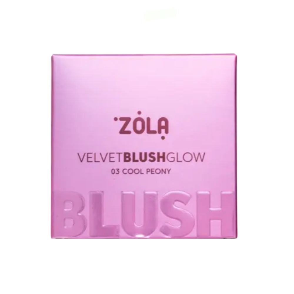 Рум'яна Zola Velvet Blush Glow 03 Cool Peony 8.5 г, фото 3