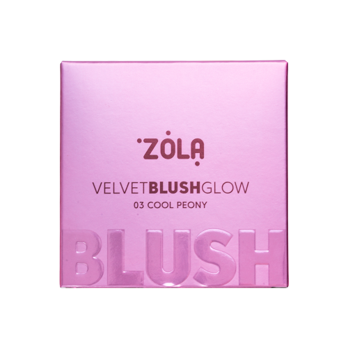 Румяна Zola Velvet Blush Glow 03 Cool Peony 8.5 г, фото 3