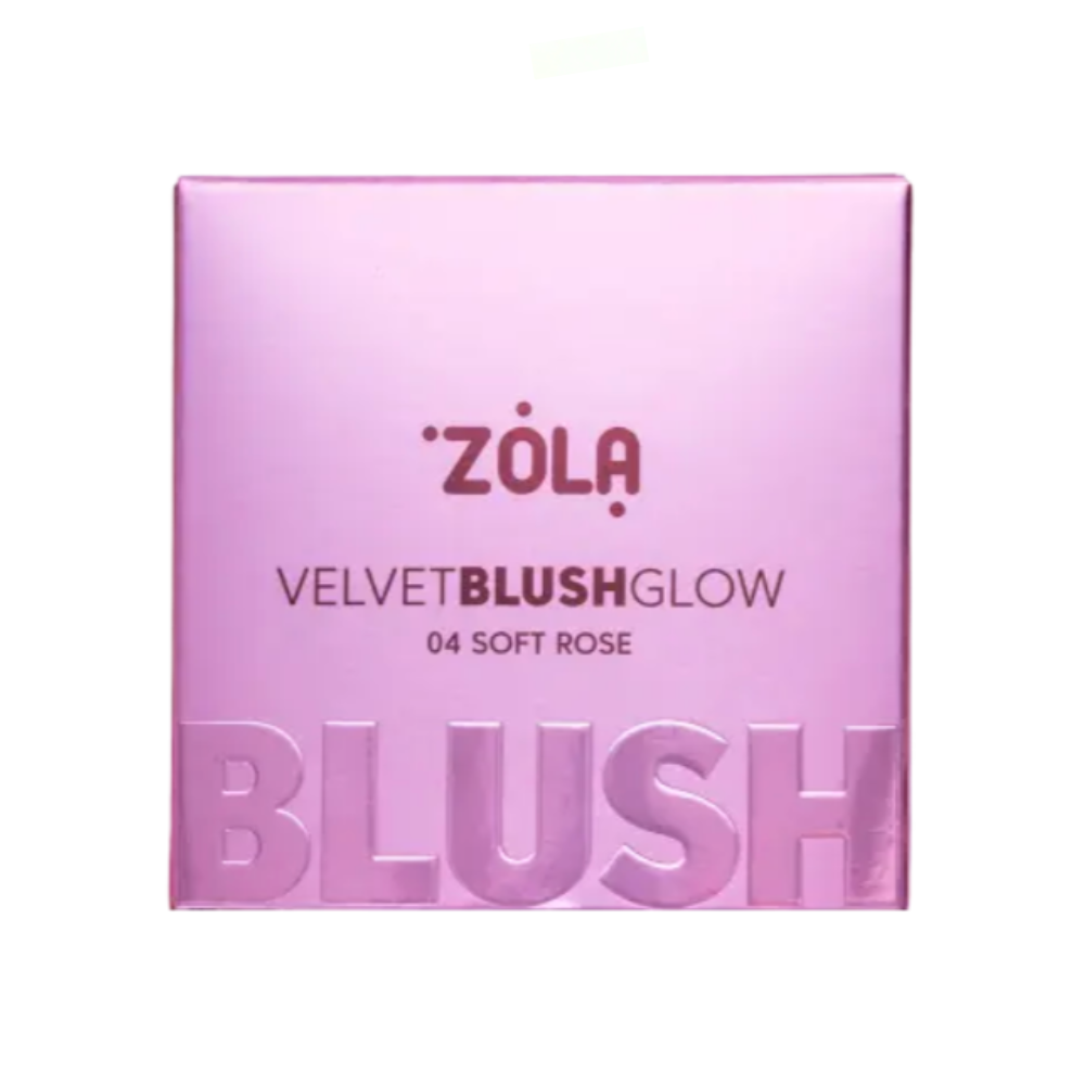 Рум'яна Zola Velvet Blush Glow 04 Soft Rose 8.5 г, фото 3