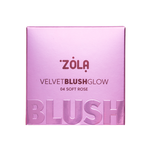 Румяна Zola Velvet Blush Glow 04 Soft Rose 8.5 г, фото 3