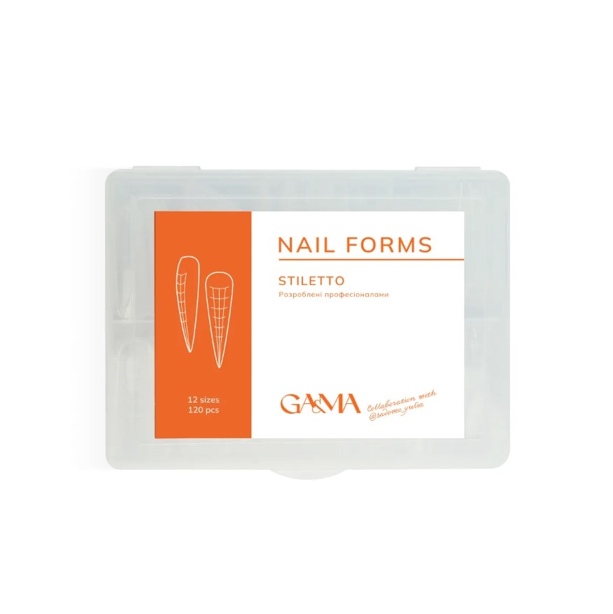 Форми верхні стилет GA&MA Nail forms Stiletto collaboration with @sadovec_yulia 120 шт, фото 1