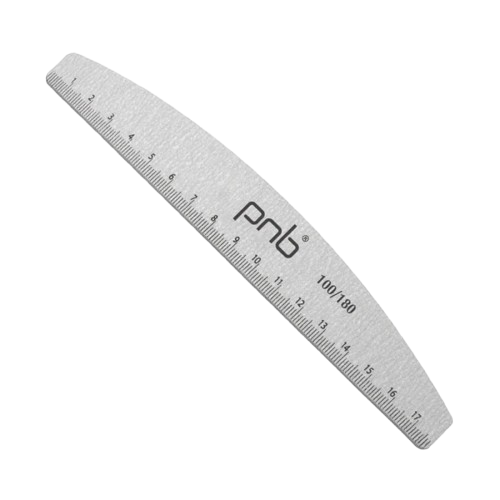 Пилка-линейка для ногтей PNB Nail file-line Semicircle 100/180 полукруг, фото 1