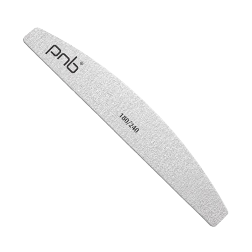Пилка для ногтей PNB Nail file Gray Semicircle 180/240 полукруг , фото 1