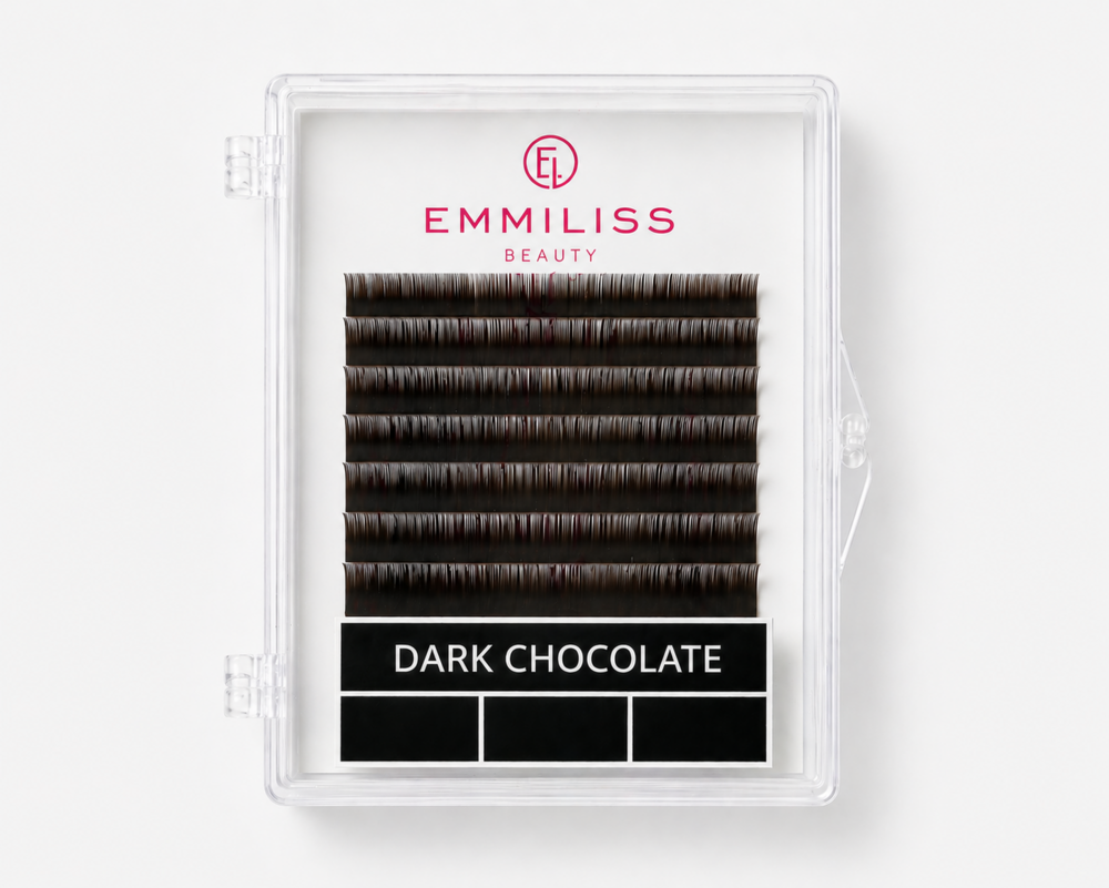 Ресницы Emmiliss темний шоколад 10 линий CC 0.07 12 мм, фото 1