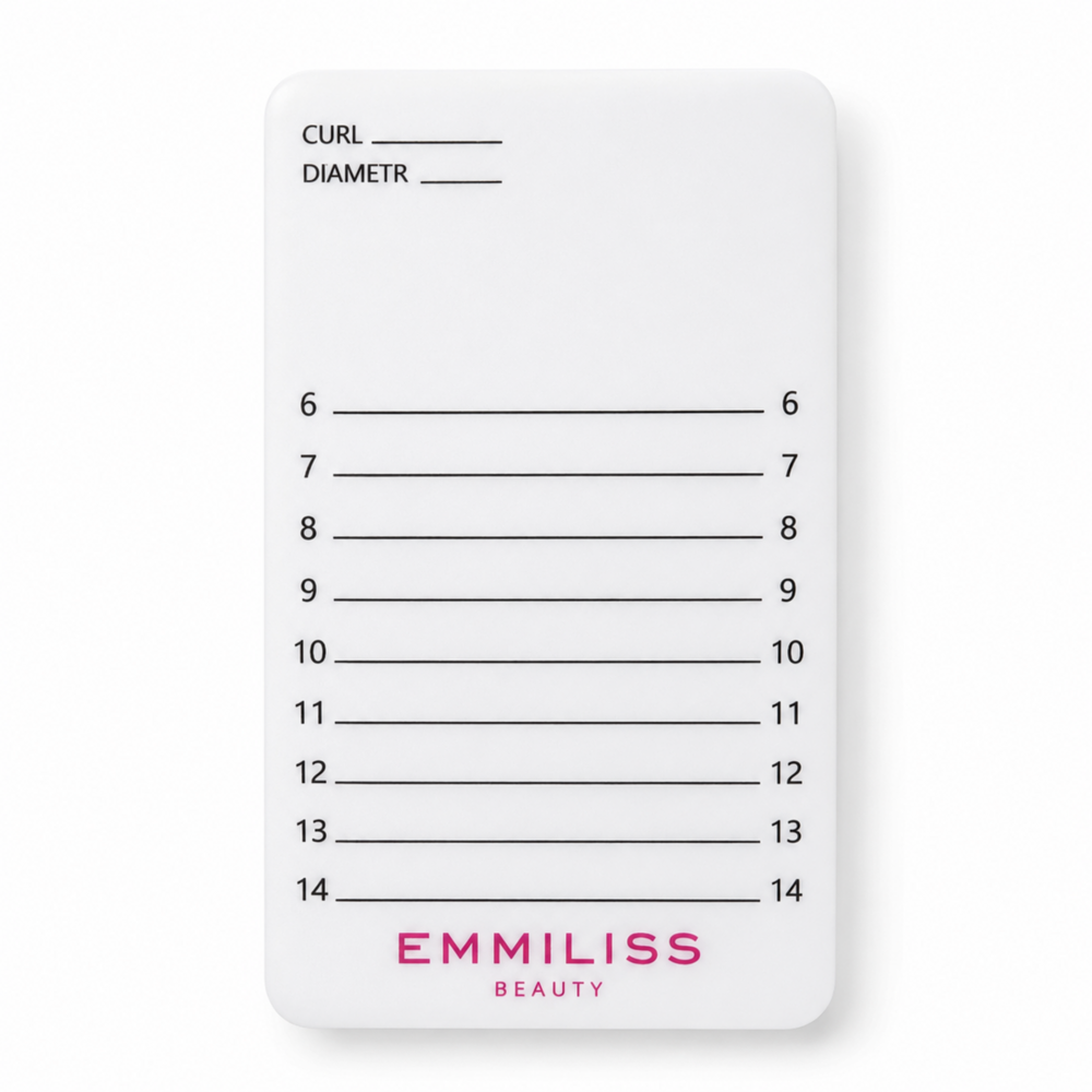 Планшетка для вій з розміткою Emmiliss 6-14 біла, фото 1