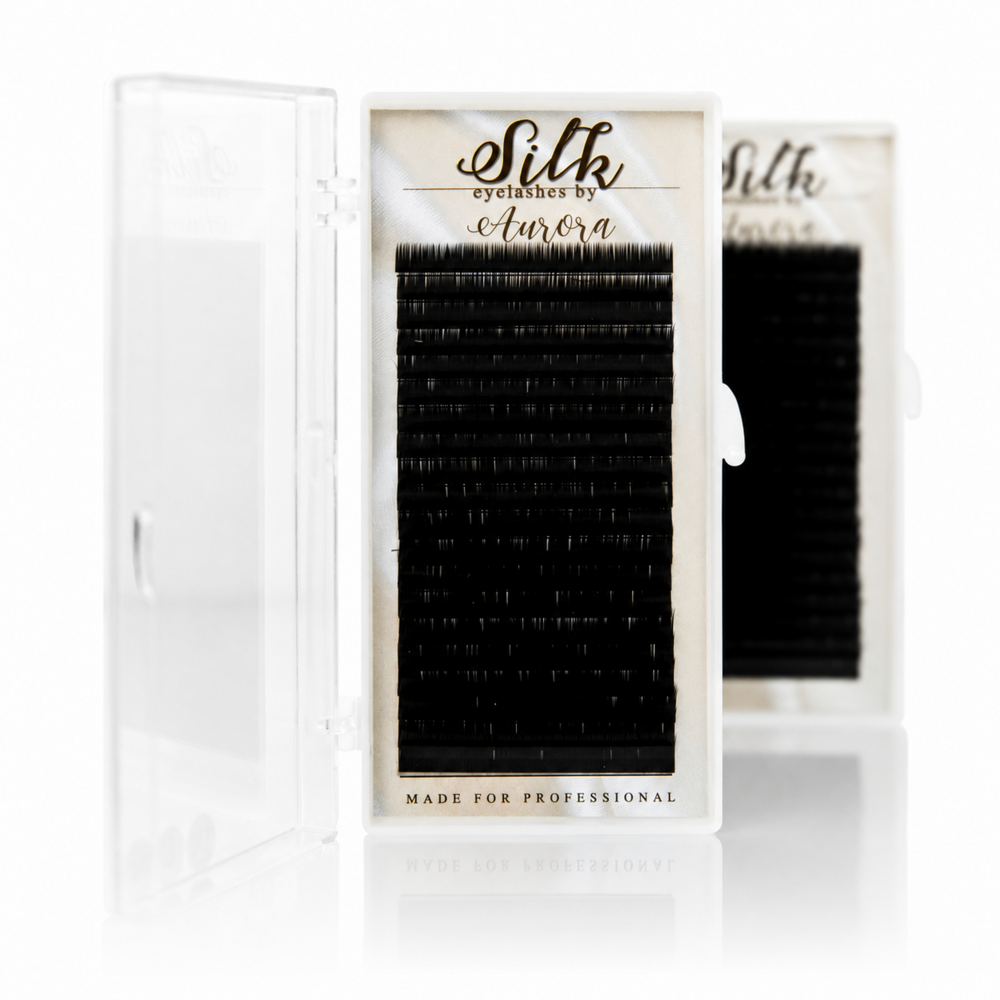 Ресницы Aurora Silk чёрные 20 линий С 0.05 7 мм, фото 2