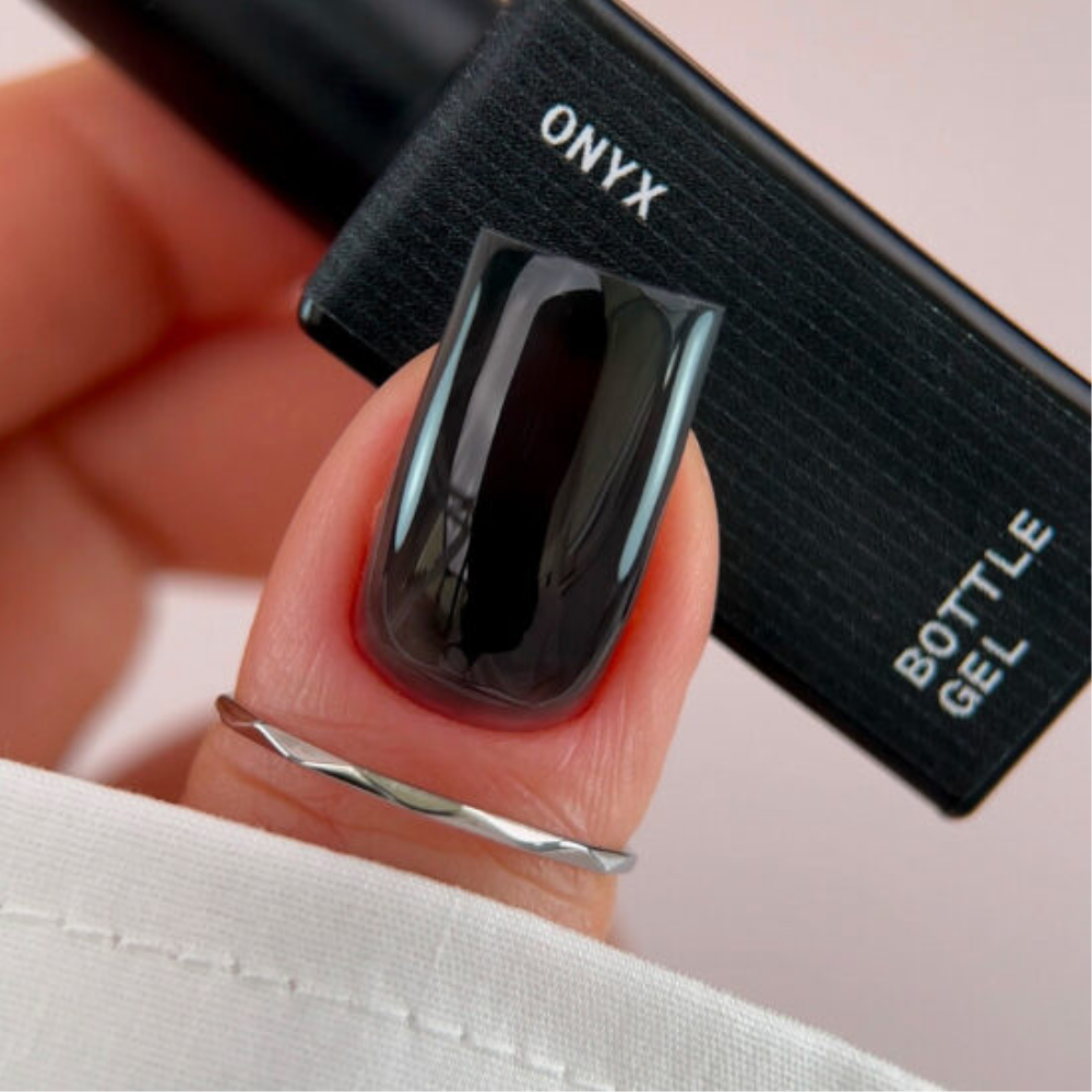 Гель моделюючий Biblioteka Bottle Gel № 01 Onyx Чорний 10 мл, фото 4