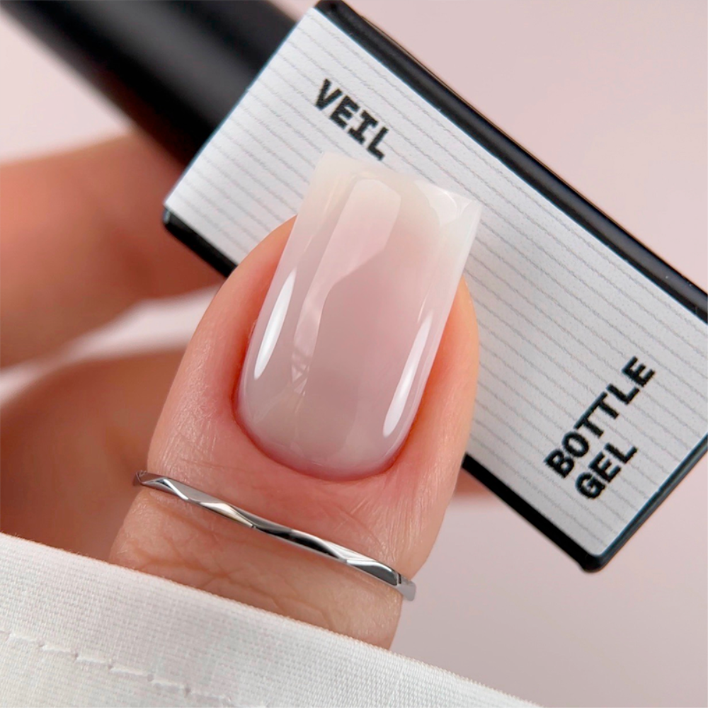 Гель моделюючий Biblioteka Bottle Gel № 03 Veil Молочний 10 мл, фото 4