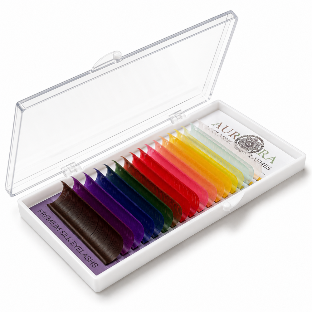 Ресницы Aurora Silk Neon 10 цветов 20 линий D 0.07 12 мм  УЦЕНКА, фото 2