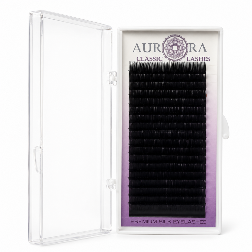 Ресницы Aurora Silk чёрные 20 линий С 0.05 11 мм УЦЕНКА, фото 1
