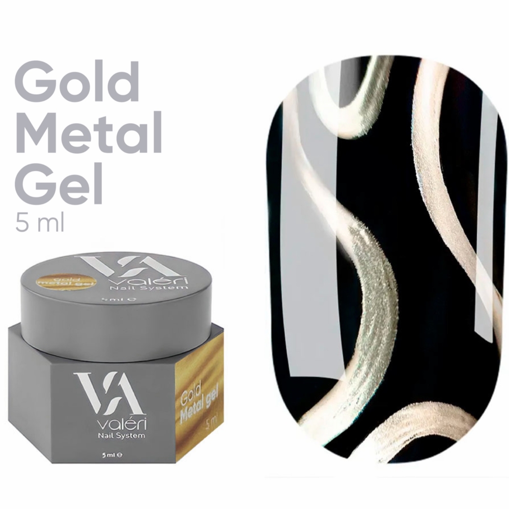 Гель-краска Valeri Gold Metal Gel 5 мл, фото 1