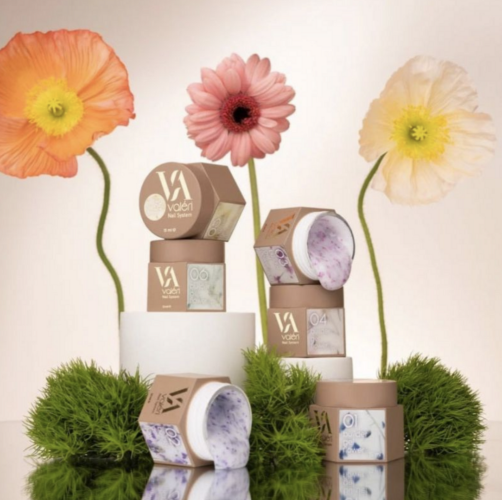 Гель моделюючий Valeri Builder Gel Flower з сухоцвітами №06 15 мл, фото 3