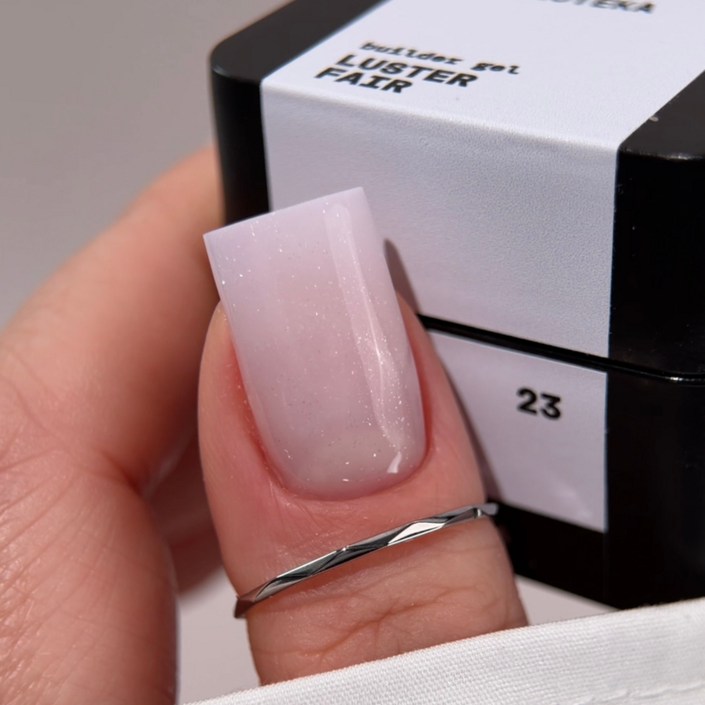 Гель моделирующий Biblioteka Builder Gel Luster №23 Fair Светлый, чистый с шиммером 30 мл, фото 3