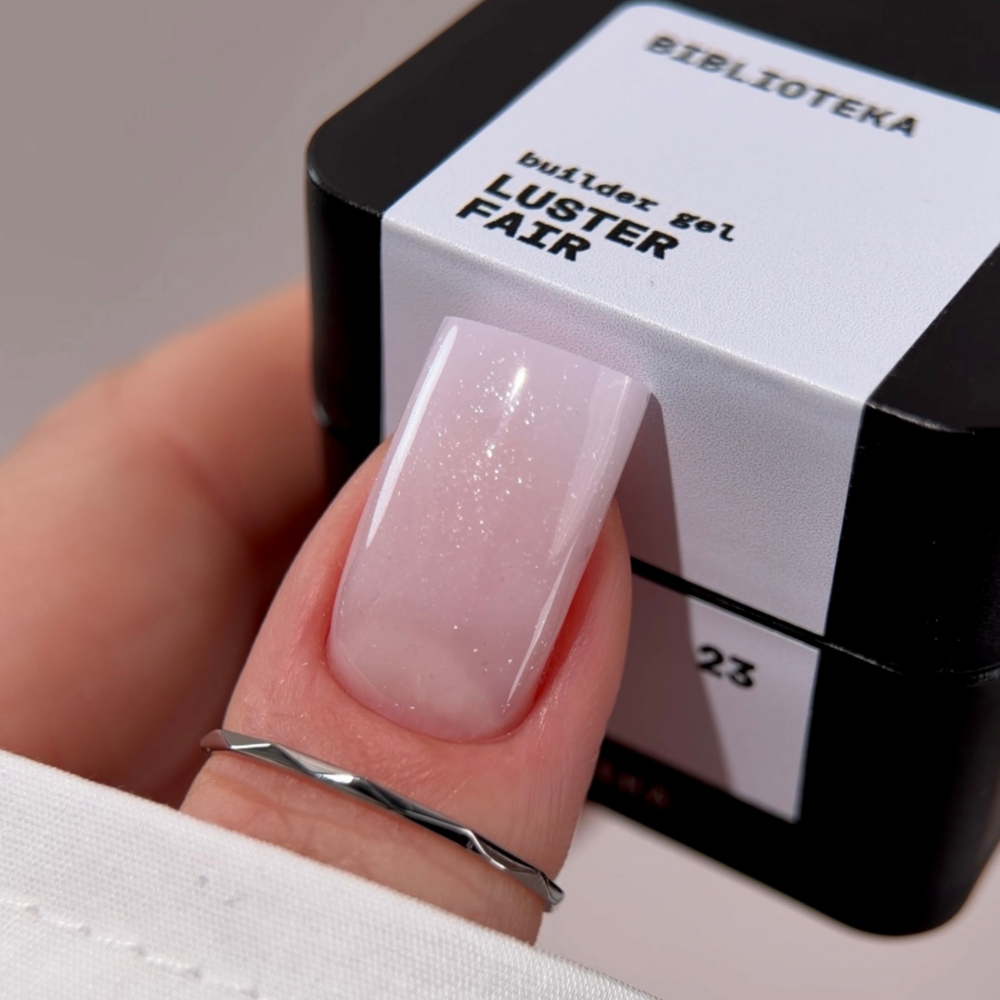 Гель моделирующий Biblioteka Builder Gel Luster №23 Fair Светлый, чистый с шиммером 30 мл, фото 4