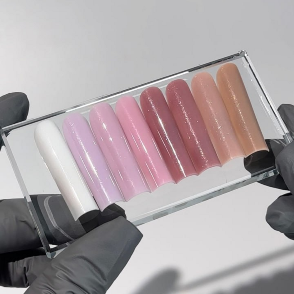 Гель моделюючий Biblioteka Builder Gel Luster №21 Shade Холодний рожево-бежевий з шиммером 15 мл, фото 2