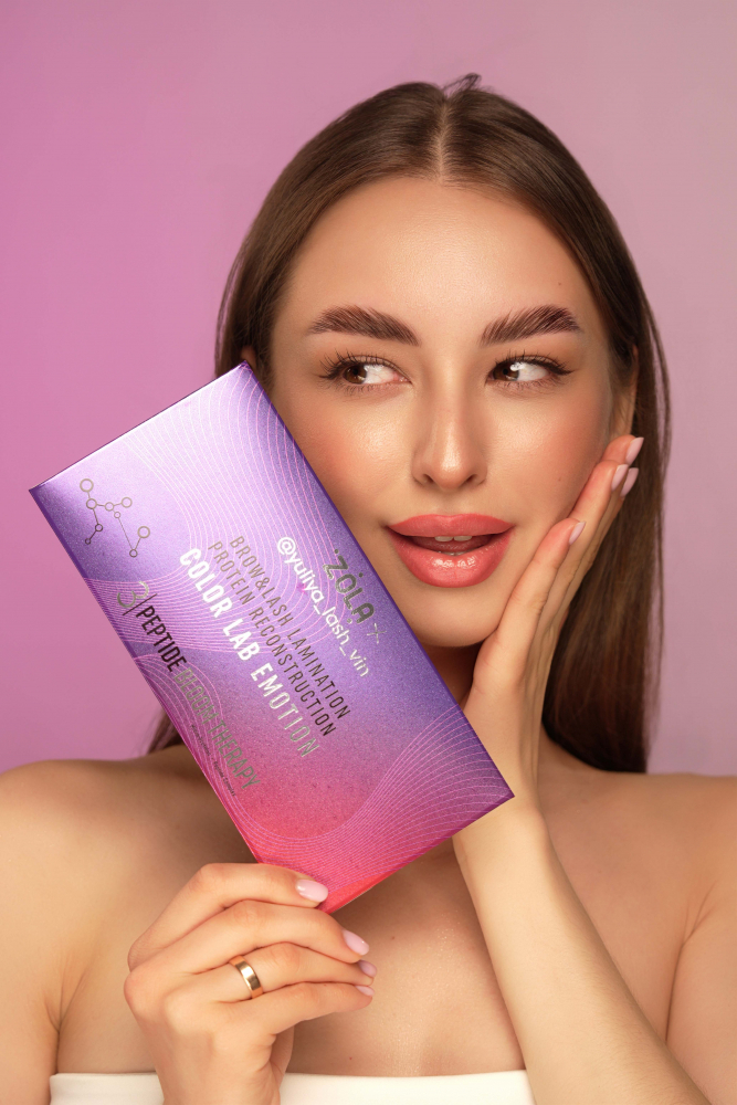 Склад для ламінування Zola x Yuliya Lash Vin Color Lab Emotion №03 Peptide Bloom Therapy в саше 3 шт*1 мл, фото 5